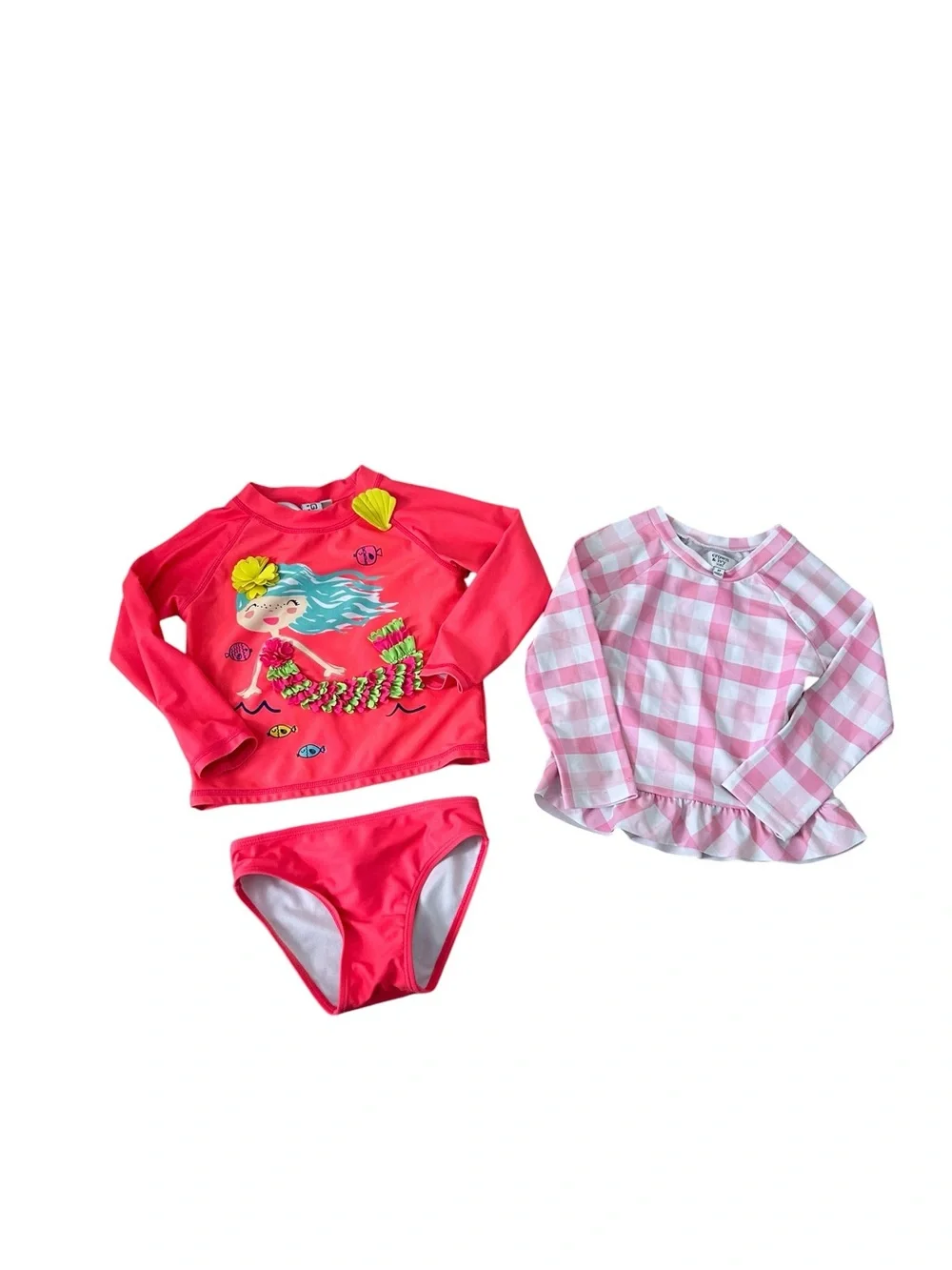 Toddler Girl Size 3T-4T Swimwear Bundle Box Hats Swim Rashguard Coverups